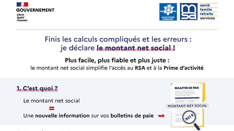 juillet 2023 – Le montant net social